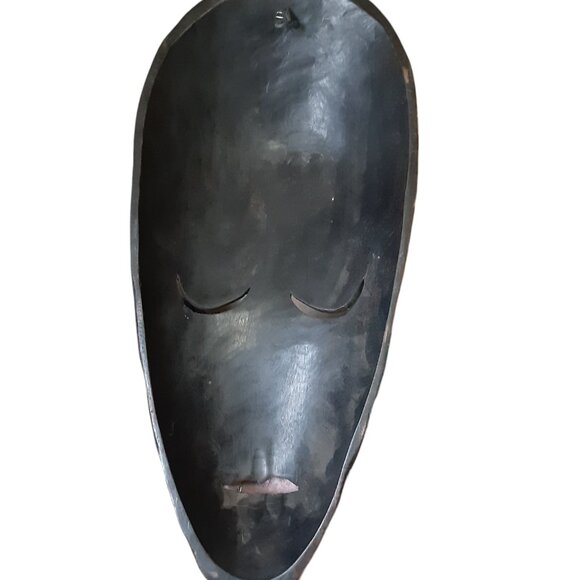 Tribal Mask Wood Carved Wall Hanging Wall Art Decor - Picture 2 of 2